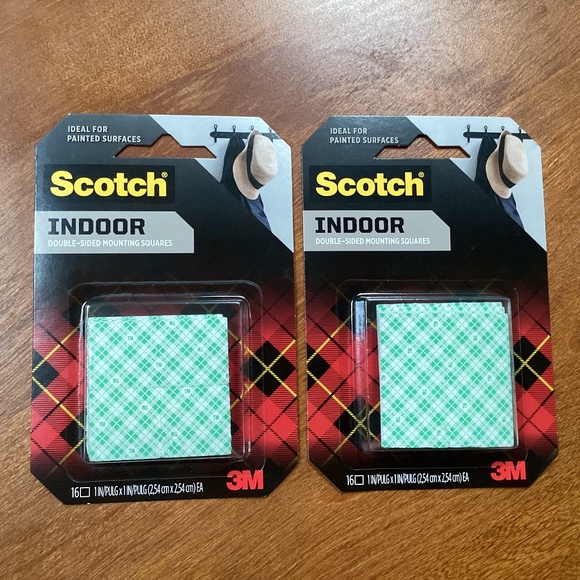 Scotch Double-Sided Mounting Squares (16 squares/pack) New - Picture 1 of 4